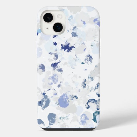Hell und Blau und Grau Spritzer iPhone Hülle (Rückseite)