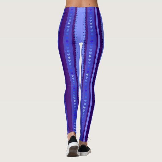 Hell und dunkel blau leggings (Rückseite)