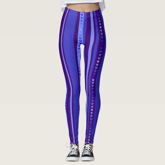 Hell und dunkel blau leggings (Vorderseite)