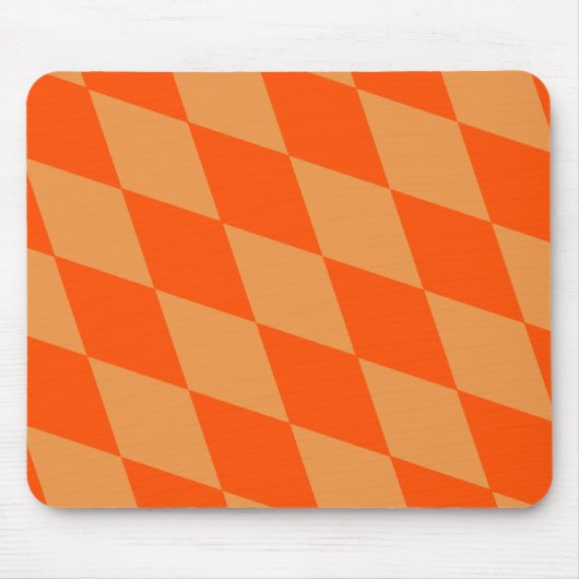 Hell und Dunkel Orange Harlequin Diamanten Dame Mousepad (Vorne)