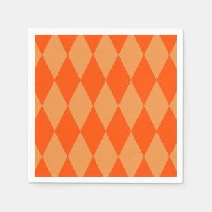 Hell und Dunkel Orange Harlequin Diamanten Dame Serviette