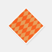 Hell und Dunkel Orange Harlequin Diamanten Dame  Serviette (Ecke)