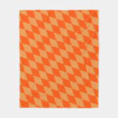Hell und Dunkel Orange Harlequin Diamanten Damespi Fleecedecke (Vorderseite)
