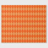 Hell und Dunkel Orange Harlequin Diamanten Damespi Geschenkpapier (Flach)