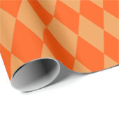 Hell und Dunkel Orange Harlequin Diamanten Damespi Geschenkpapier (Rolleneckpunkt)