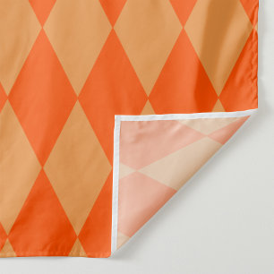 Hell und Dunkel Orange Harlequin Diamanten Damespi Stoff
