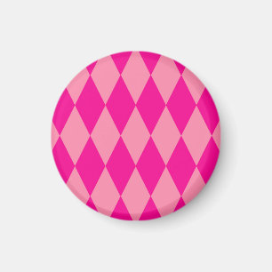 Hell und Dunkel Rosa Harlekin Diamanten Dame Magnet