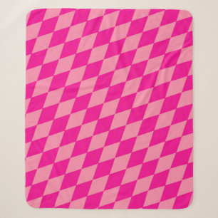Hell und Dunkel Rosa Harlekin Diamanten Dame Sherpadecke