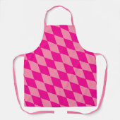 Hell und Dunkel Rosa Harlekin Diamanten Schachbret Schürze (Vorderseite)