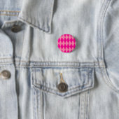 Hell und Dunkel Rosa Harlequin Diamanten Damespiel Button (Beispiel)