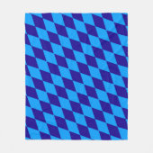 Hell und Dunkelblau Harlequin Diamanten Schachbret Fleecedecke (Vorderseite)