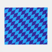 Hell und Dunkelblau Harlequin Diamanten Schachbret Fleecedecke (Vorderseite (Horizontal))