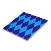 Hell und Dunkelblau Harlequin Diamanten Schachbret Fliese (Seite)