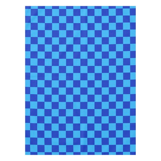Hell- und Dunkelblau Karo-Design Tischdecke (Vorderseite)