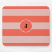 Hell- und Dunkelorangestreifen Mousepad (Vorne)