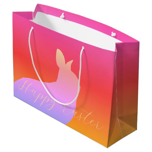 hell und farbenfroh große geschenktüte (Rückseite Schrägansicht)