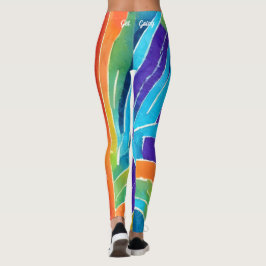 hell und farbenfroh leggings