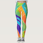 hell und farbenfroh leggings (Vorderseite)