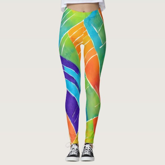 hell und farbenfroh leggings (Vorderseite)