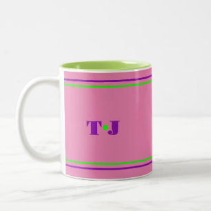 hell und farbenfroh zweifarbige tasse