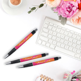 Hell und fett Abstraktes Hot Pink und Orange Kugelschreiber