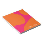 Hell und fett Abstraktes Hot Pink und Orange Notizblock (angewinkelt)
