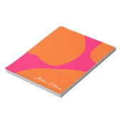 Hell und fett Abstraktes Hot Pink und Orange Notizblock (Rotiert)