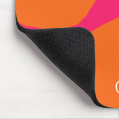 Hell und fett, rosa und orange mit Namen Mousepad (Ecke)
