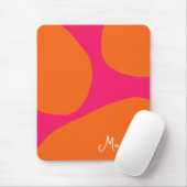 Hell und fett, rosa und orange mit Namen Mousepad (Mit Mouse)