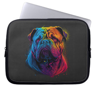 Hell und fließend chinesischer Shar Pei Hund, Shar Laptopschutzhülle