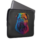 Hell und fließend chinesischer Shar Pei Hund, Shar Laptopschutzhülle (Vorne Rechts)