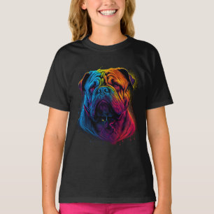 Hell und fließend chinesischer Shar Pei Hund, Shar T-Shirt