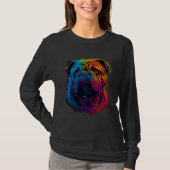 Hell und fließend chinesischer Shar Pei Hund, Shar T-Shirt (Vorderseite)