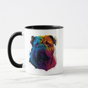 Hell und fließend chinesischer Shar Pei Hund, Shar Tasse