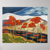 Hell und fröhlich, Landschaft mit Blumen, Poster (Vorne)