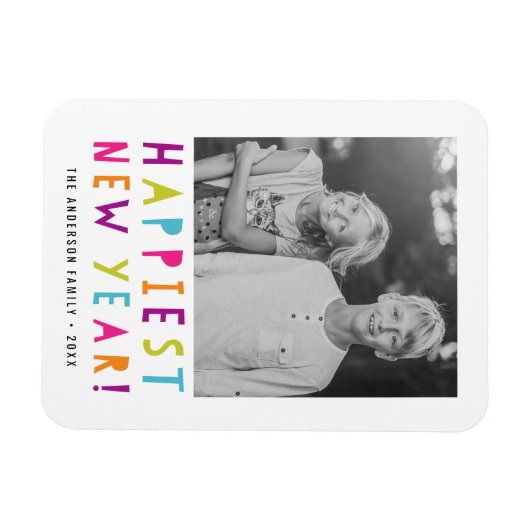 hell und fröhlich | Neujahrsmagnet des Fotos Magnet (Horizontal)