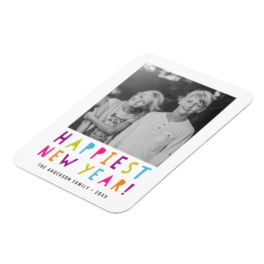 hell und fröhlich | Neujahrsmagnet des Fotos Magnet (Linke Seite)