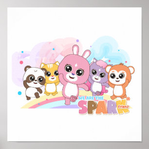 Hell und Fun Animal Frienz für Kinder Poster