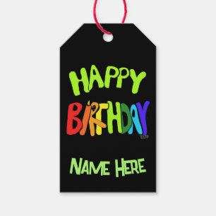 Hell und glücklich zum Geburtstag Individuelle Nam Geschenkanhänger