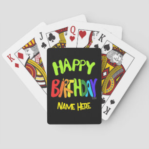 Hell und glücklich zum Geburtstag Individuelle Nam Spielkarten