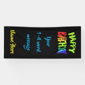 Hell und glücklich zum Geburtstag kreieren Banner (Horizontal)