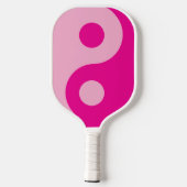 Hell- und Hitzepink Yin Yang Symbol Pickleball Schläger (Rückseite)