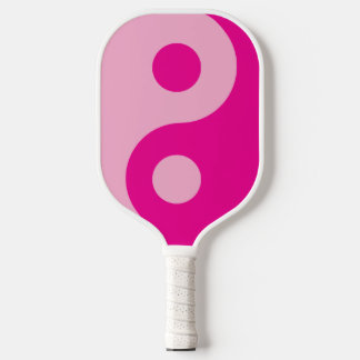 Hell- und Hitzepink Yin Yang Symbol Pickleball Schläger