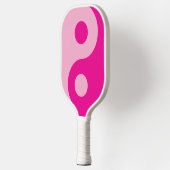 Hell- und Hitzepink Yin Yang Symbol Pickleball Schläger (Links)