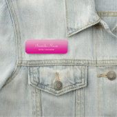 Hell und Hot Pink Ombre Name Titel Namensschild (Beispiel)
