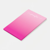 Hell und Hot Pink Ombre Post-it Klebezettel (angewinkelt)