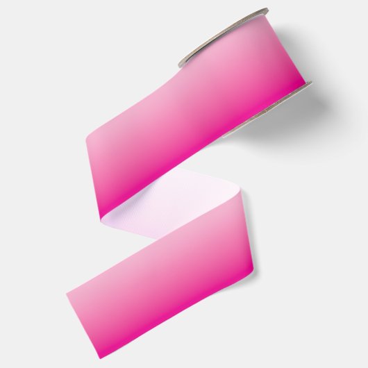 Hell und Hot Pink Ombre Ripsband (Rückseite)