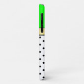 Hell und kühl Kalkgrün, Gold, weiße schwarze Punkt Case-Mate iPhone Hülle (Hinten/Links)