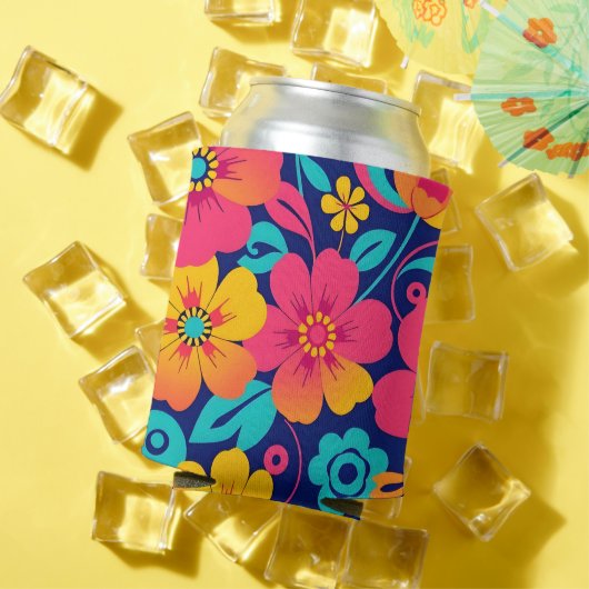 Hell und kühl Retro Blume Dopamin Stil- Dosenkühler (In Situ Sommer)