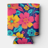 Hell und kühl Retro Blume Dopamin Stil- Dosenkühler (Vorderseite)